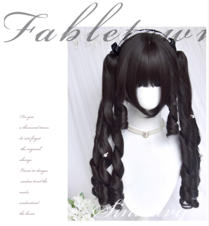 Sinwavy - Retro Elegant Roman Curl Double - Ponytail Wig Wig
