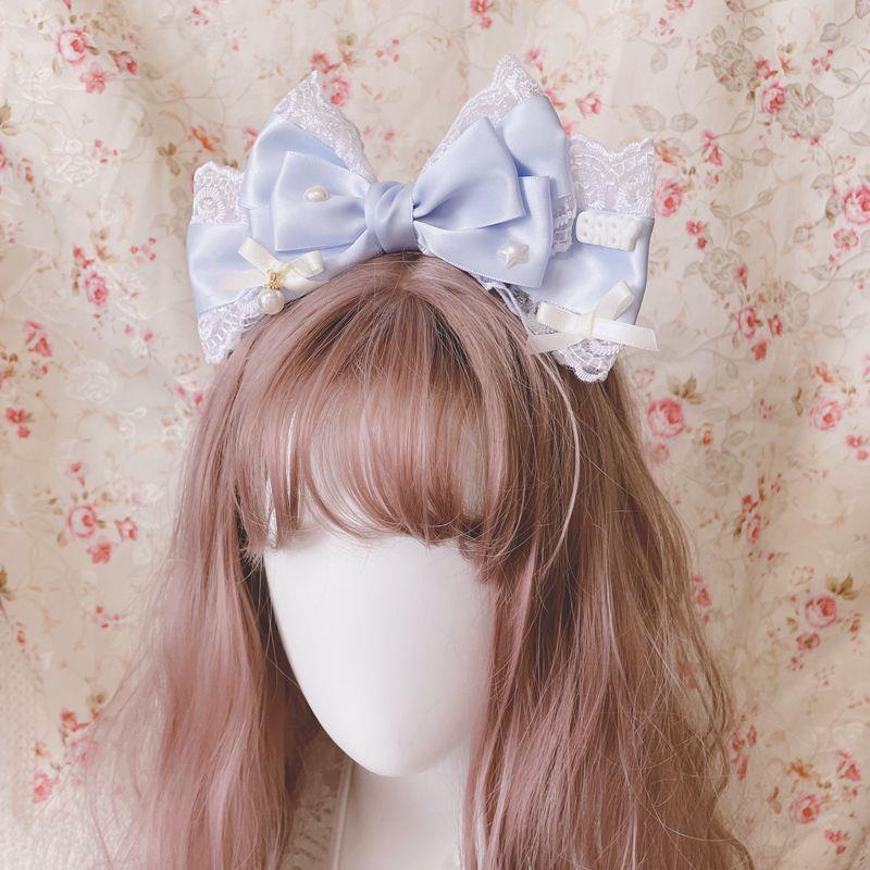 Cream Baby Original Sweet Spring Color Lolita Oversized Bow KC Bow Hair Clip Hair Accessory - Lolita Fetch