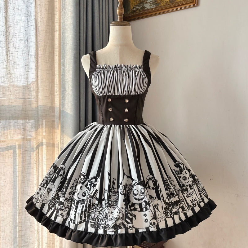 Doll and Bear - Strange Christmas - Long-Sleeve Gothic Lolita JSK Set - product detail 14