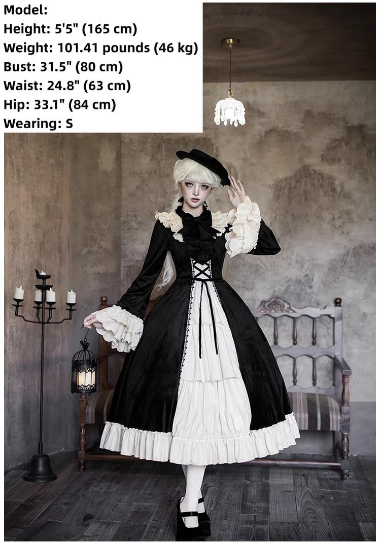 With PUJI - The Nutcracker - Winter Classic Lolita OP Dress, Front Opening