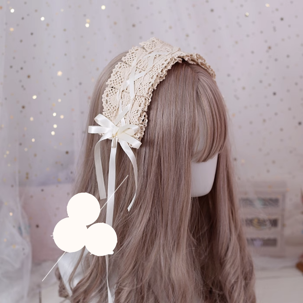 Xiaogui - Japanese Style Sweet Lolita Lace - Headband Multicolors Headwear