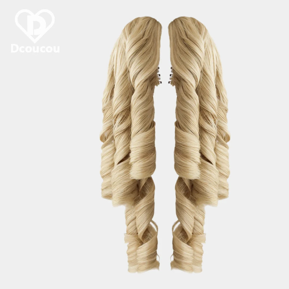 Dcoucou - Style 2 Mix & Match - 42cm Roman Curls with Tiger Clip Accessories Wig
