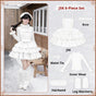 JSK 6-teiliges Set (JSK + Schleife + Taillenband + Haarband + Unterkleid + Beinstulpen) / S