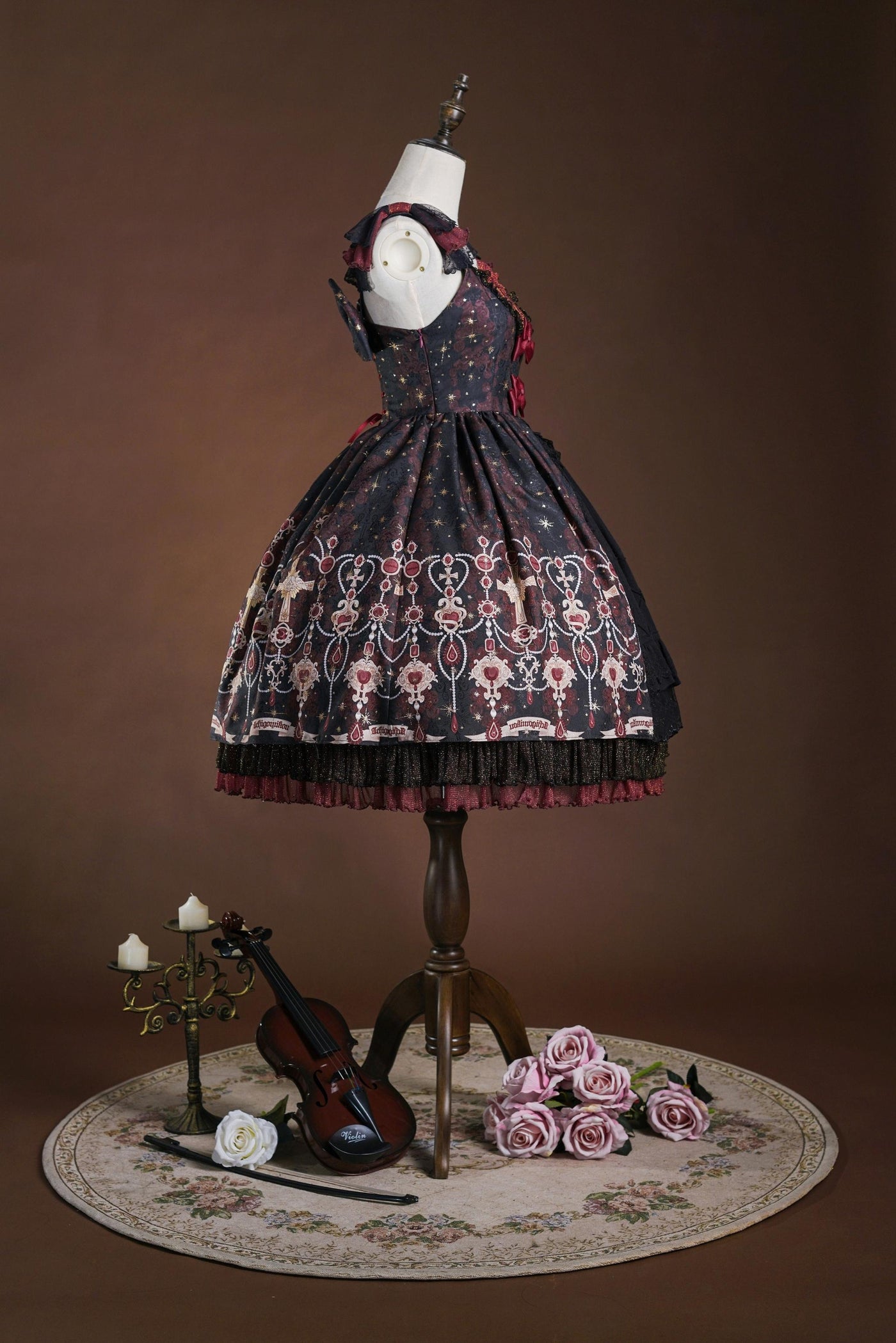 Strawberry Witch - Classic Lolita JSK Suit Gold Foil - Stamping Lolita Dress JSK Dress
