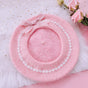 Chapeau rose + paire de clips / Taille unique