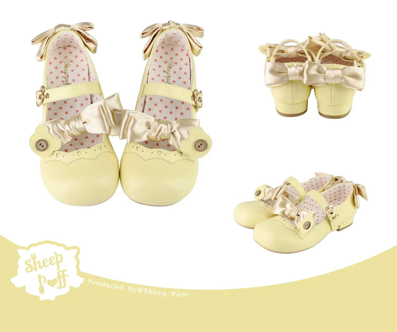 sheeppuff - Bear Room 1.0 - Bow Lolita Shoes with Bear Buckle - option image
