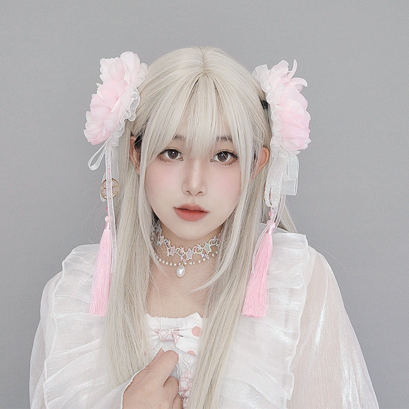 Japanese Lolita Girl Hair Accessories Cosplay Party Props Hair Clips Tassel Hair Accessories Bowknot Hairpins - Lolita Fetch