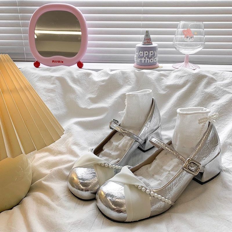 French Niche Design Bow Mary Janes | 2025 New Chunky Heel Dressy Pumps