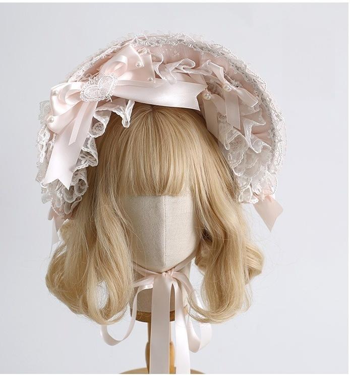 Xiaogui - Sweet Lolita Headwear Set - BNT/Hat/Headband/Cuffs With Lace Headwear