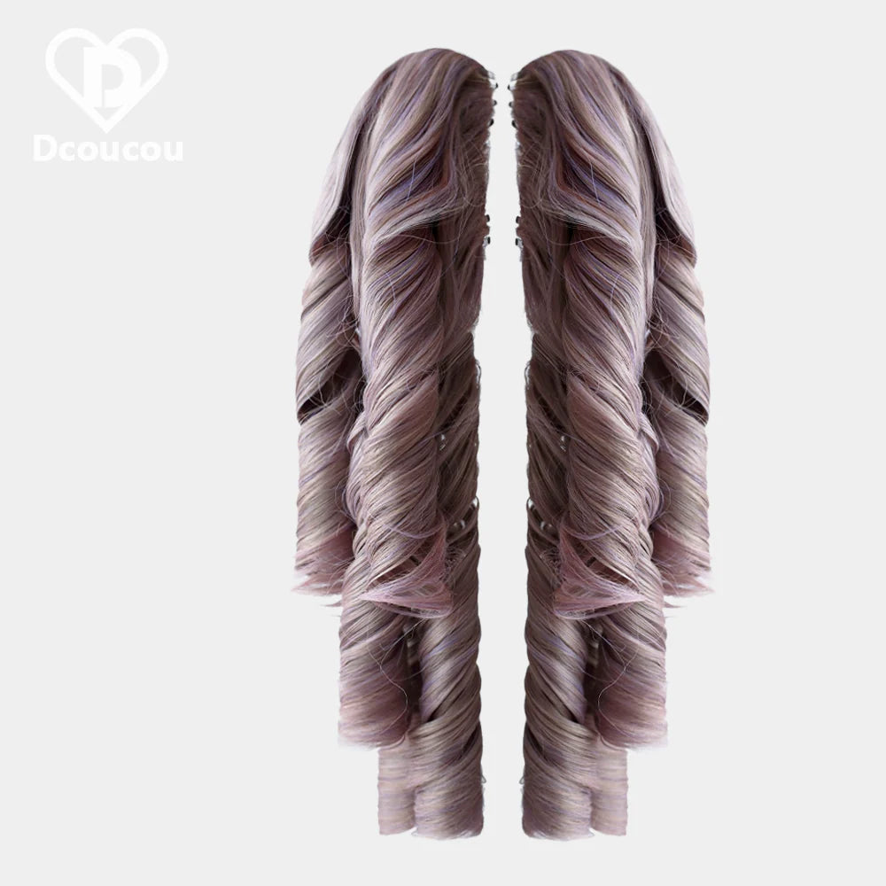 Dcoucou - Style 2 Mix & Match - 42cm Roman Curls with Tiger Clip Accessories Wig