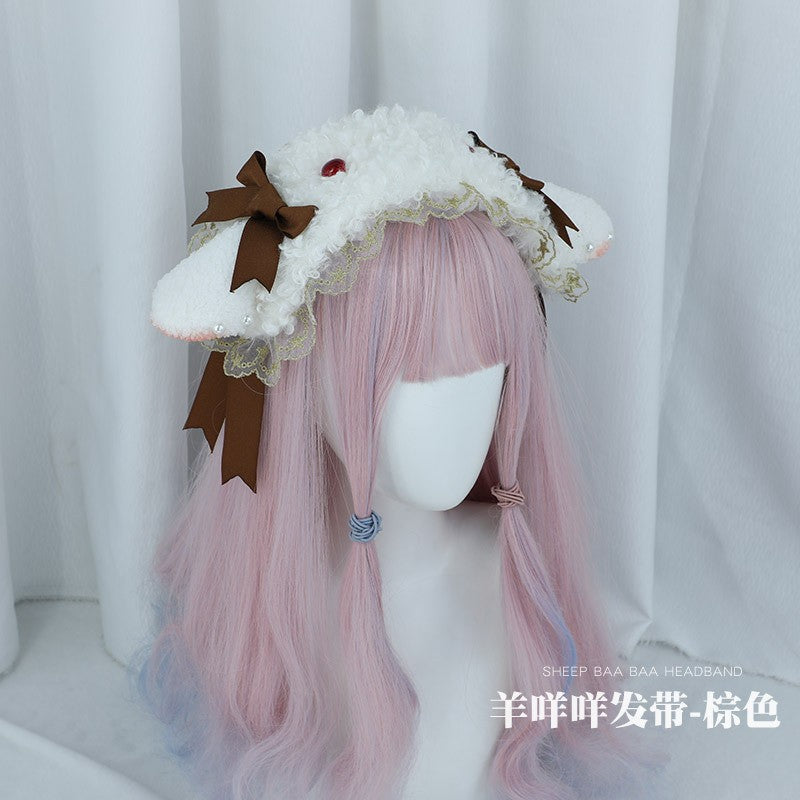 Lolita Sheep Meow Plush Ear Hairband - Party Comic Exhibition