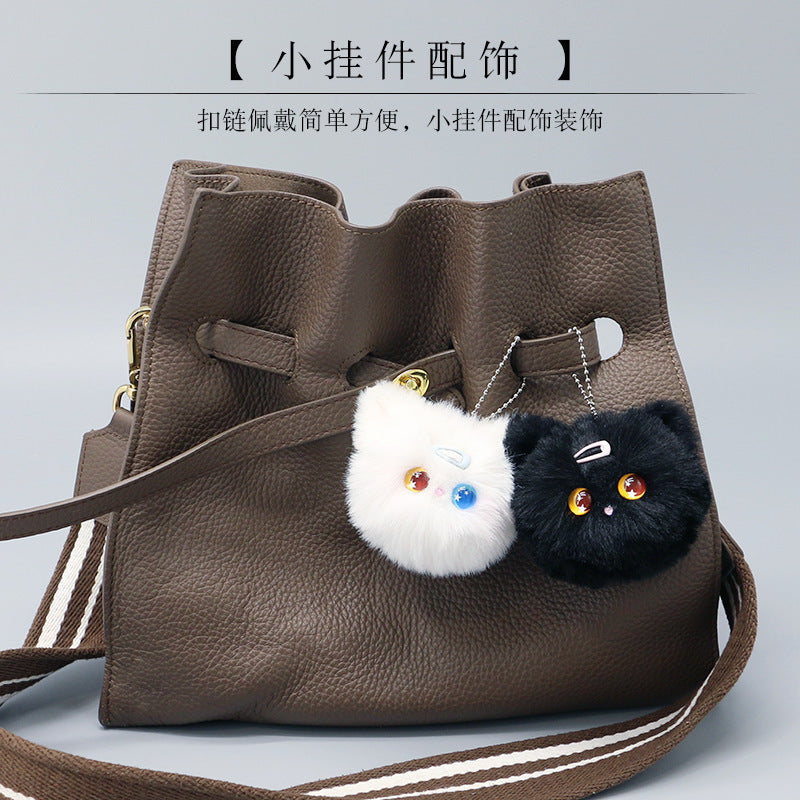 Plush Cat Ball Handmade Small Pendant Cute Accessories Girly Heart Backpack Doll Pendant Keychain Small Ornaments - Lolita Fetch