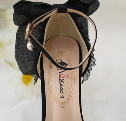 Xiaogui - Elegant Lolita High-Heeled Camellia - Bows Shoes Shoes