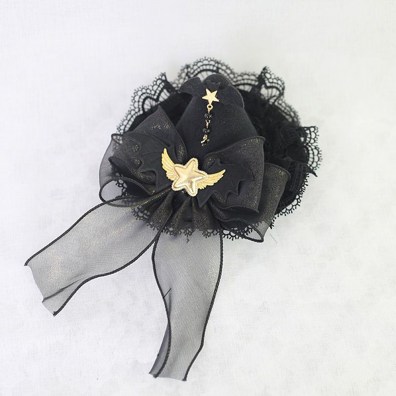 Halloween Dark Style Witch Hat Headband Lolita Hair Accessories Lolita Demon Bat Small Hat Hair Clip Side Clip
