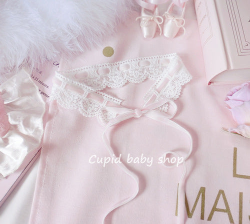 Gentle French Sweetheart Lolita Girl ChokerHomemade Lace Tie Collar