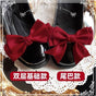 A pair of red double-layer basic shoe clips