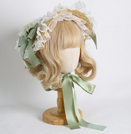 Xiaogui - Sweetie Zhi Fan - Country Lolita Lace French Straw Hat