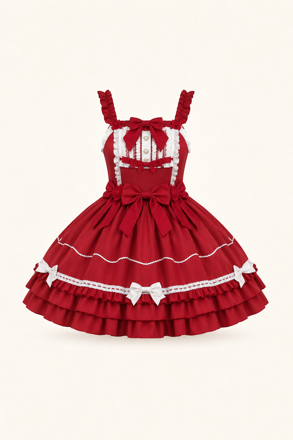 Hanguliang - Paper Cake - Sweet cute JSK dress with lace and ribbon