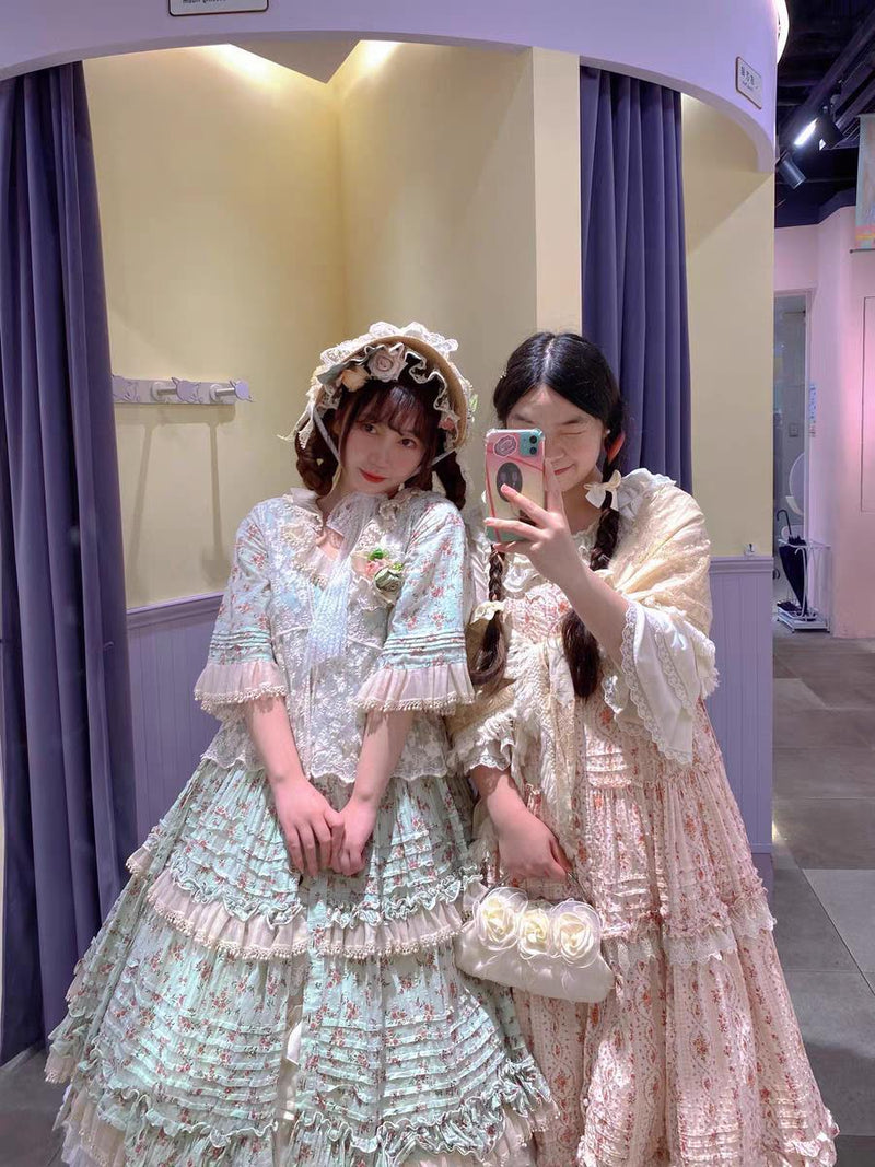 FanQ Floral Lace Straw Bonnet