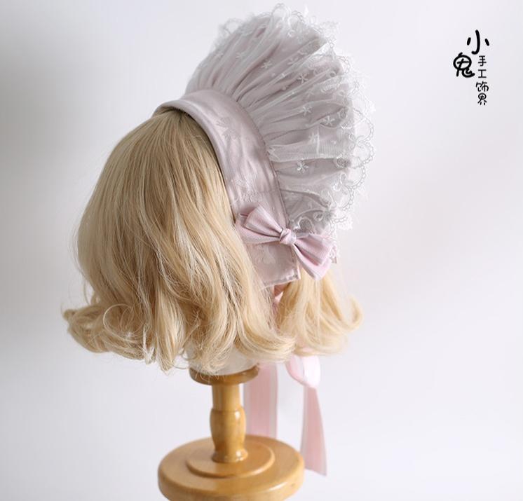Xiaogui - Sweet Lolita Lace Headdress - Detachable Flower Headwear