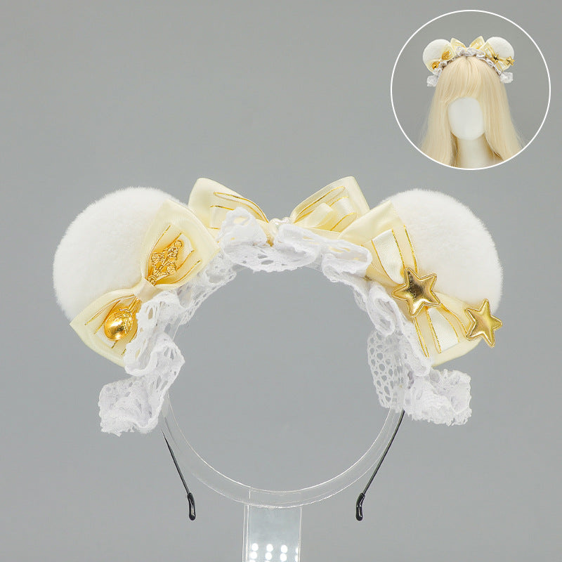 Lolita Comic Con Bear Ear KC - Handmade Gorgeous Japanese Soft Girl Hairband