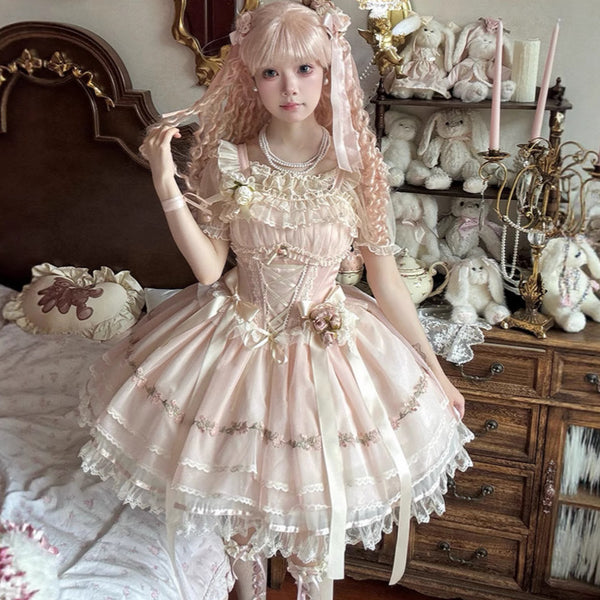 Zhijinyuan - Misty Champagne - Lolita Lolita Dress Summer New Age-Reducing Slimming Lolita Dress - Lolita Fetch