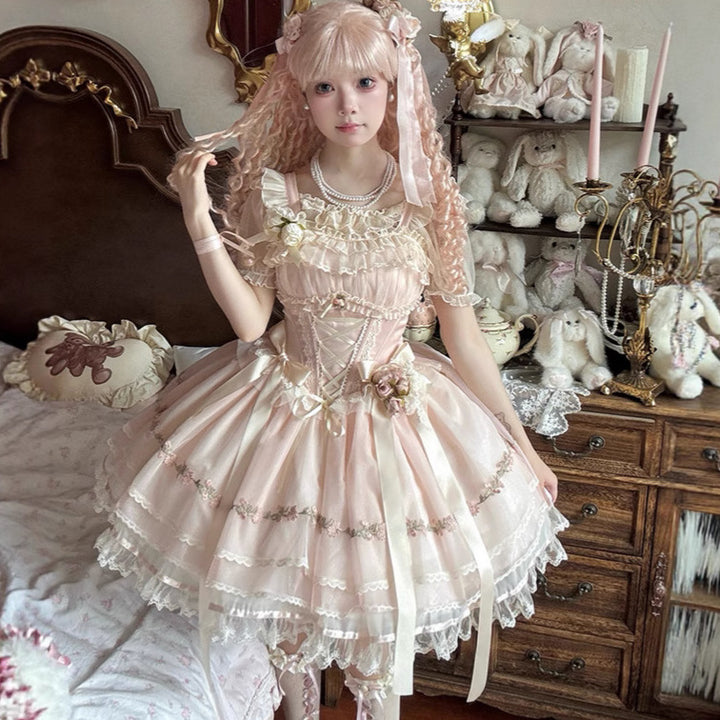 Zhijinyuan - Misty Champagne - Lolita Lolita Dress Summer New Age-Reducing Slimming Lolita Dress - Lolita Fetch