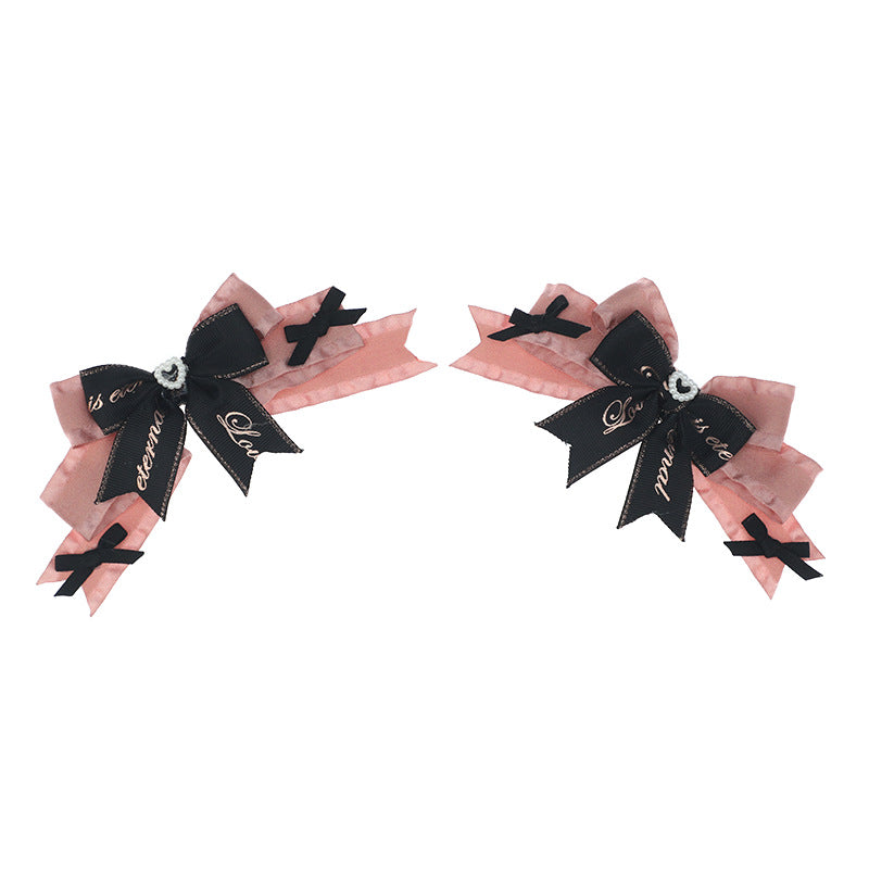Anime Lolita Hairpin - JK Cute Bow Side Clip for Comic Exhibition & Daily