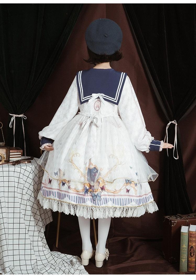 OCELOT - Classic Lolita OP Sailor Collar - Elegant Lolita Dress OP Dress