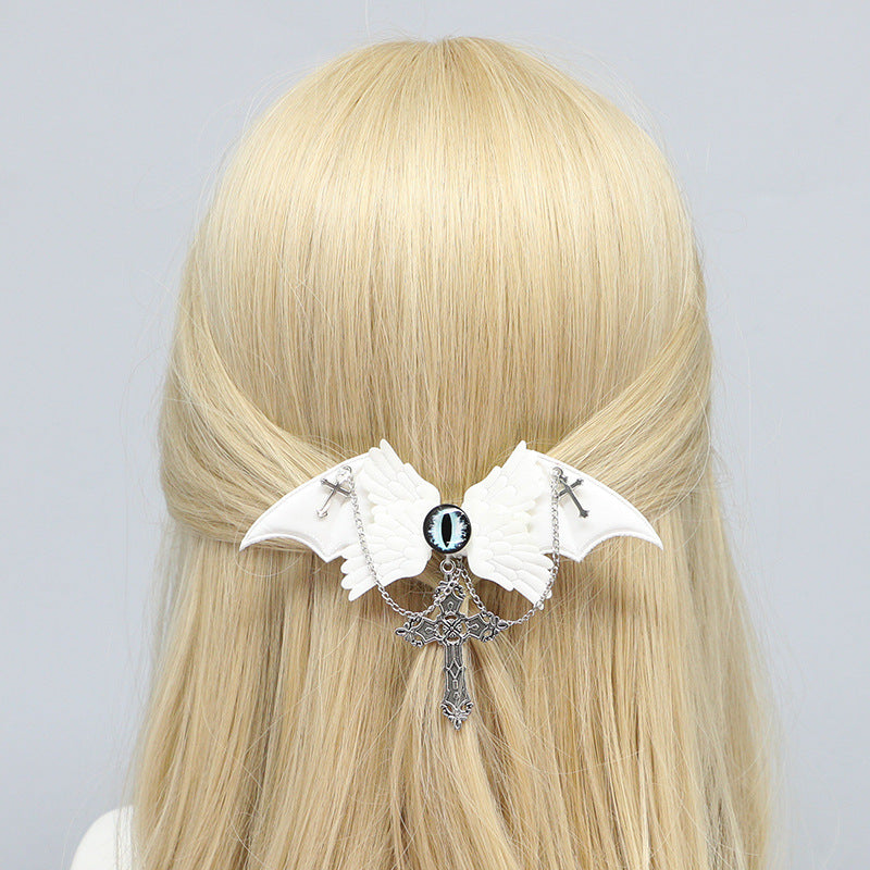 Original Angel Demon Hair Clip God's Eye Series Subculture Gothic Dark Hair Accessory Niche Side Clip - Lolita Fetch
