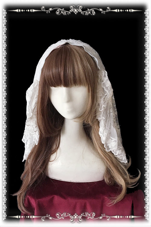 Infanta - Gothic Lolita Vail Double-layer - Lace Headdress Headwear