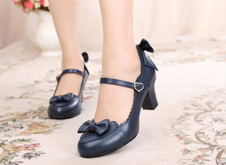 Sosic - Kawaii Lolita Round Toe Shoes - Shoes