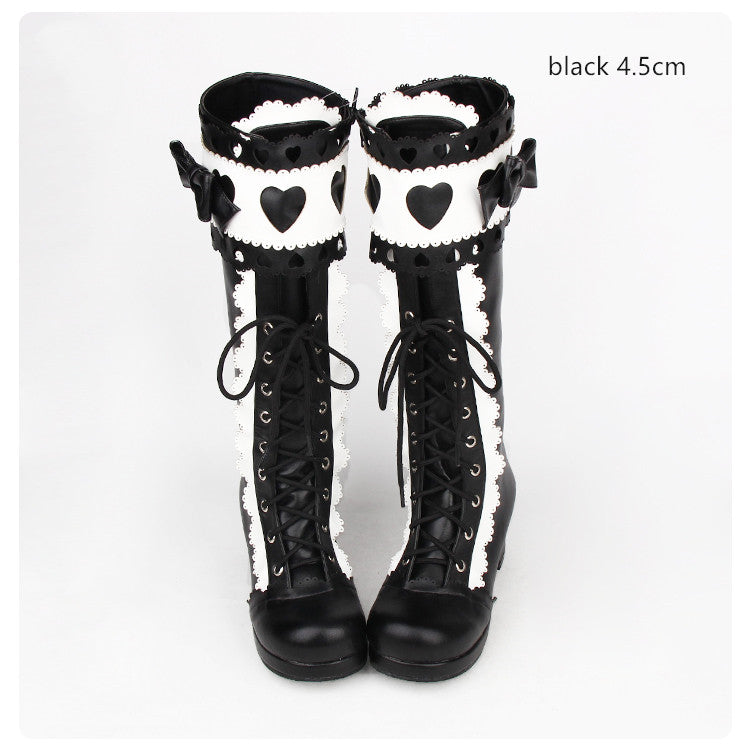 Angelic imprint - Sweet Multicolor Thick Heel Lolita - Boots Shoes
