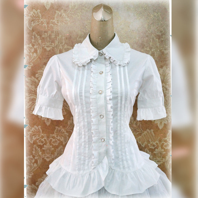 Strawberry Witch - Multicolors Short Sleeve Cotton - Lolita Blouse Innerwear