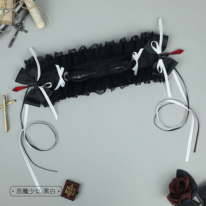 Halloween Lolita Gothic Luxurious Hairband Versatile Cosplay Headwear Japanese Style Girl Hair Accessories Dark Hair Clip - Lolita Fetch