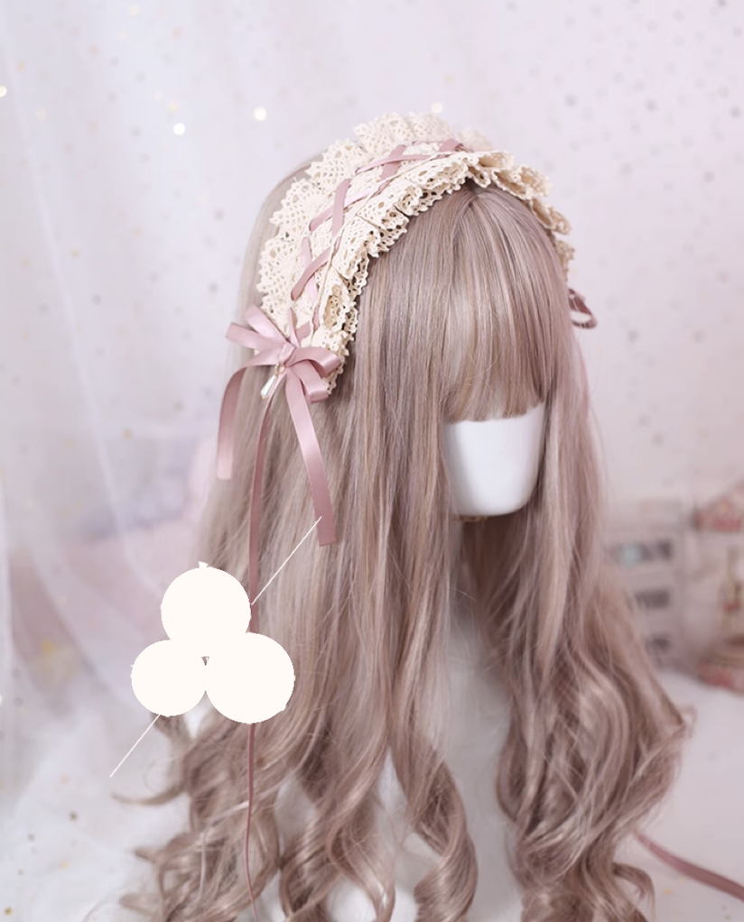 Xiaogui - Japanese Style Sweet Lolita Lace - Headband Multicolors Headwear