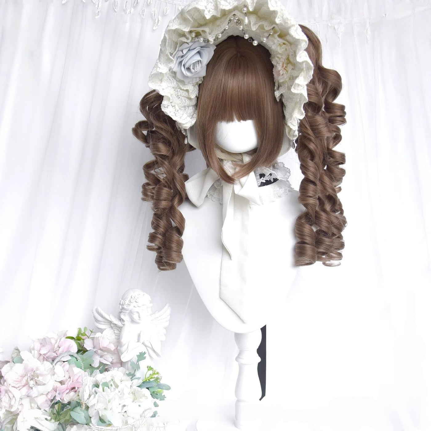 Sinwavy - Doll Like Lolita Wig - Detachable Curl Ponytails Wig