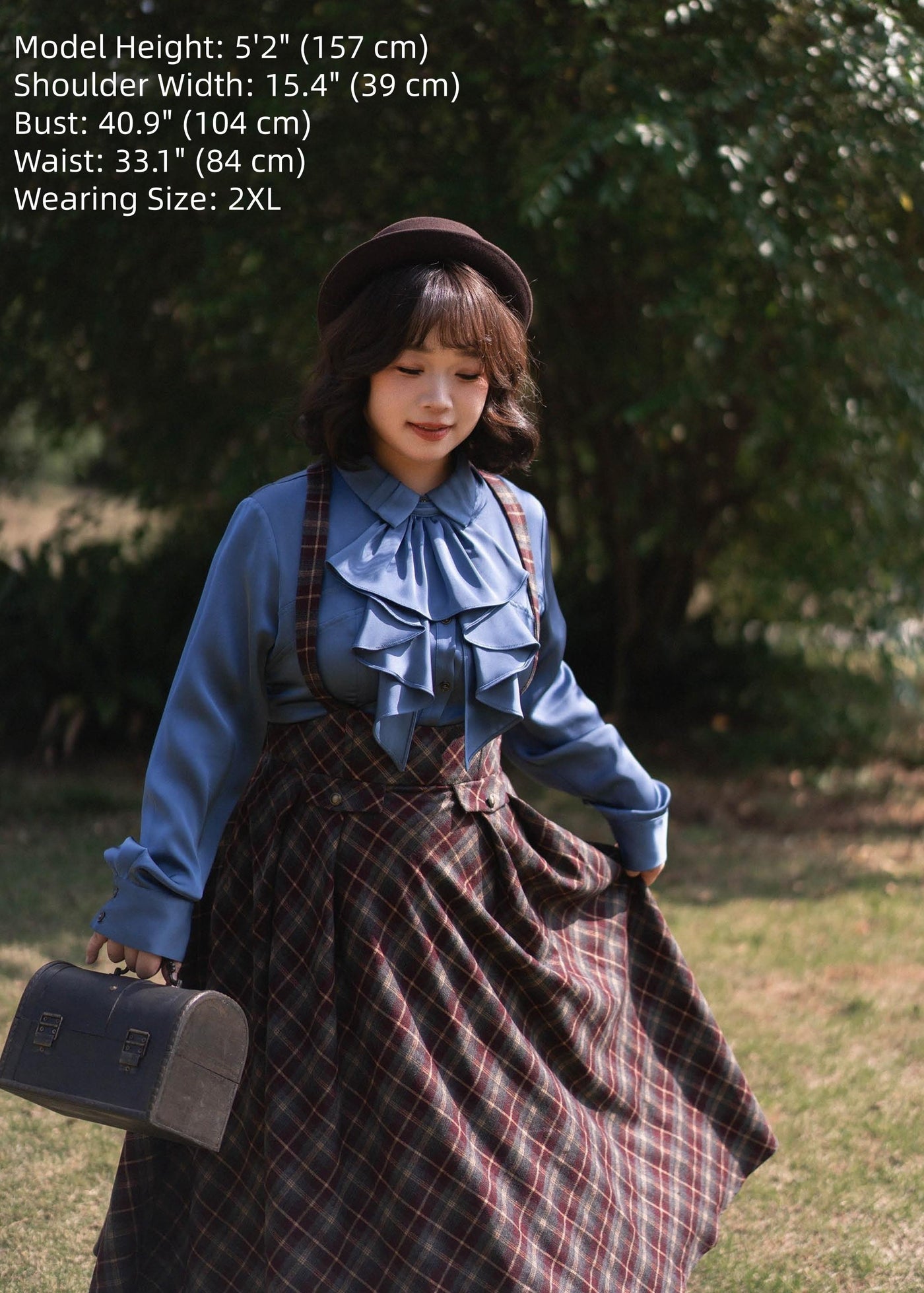 Forest Wardrobe - Forest Dew - Elegant Lolita Slim Fit Shirt, Detachable Jabot