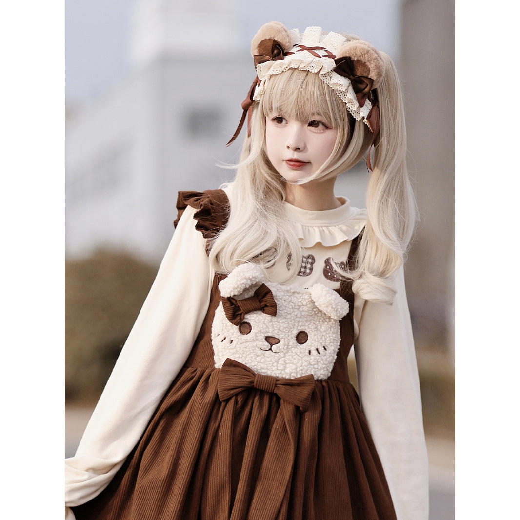 Original Handmade Bear Headband Lolita KC BNT Animal Ear Coffee Color