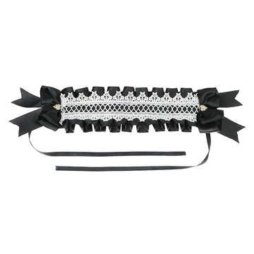 Plush Lace Bow Hair Accessory Lolita Girl Comic Exhibition Headband Party Maid Hair Ornament Sweet Accessories