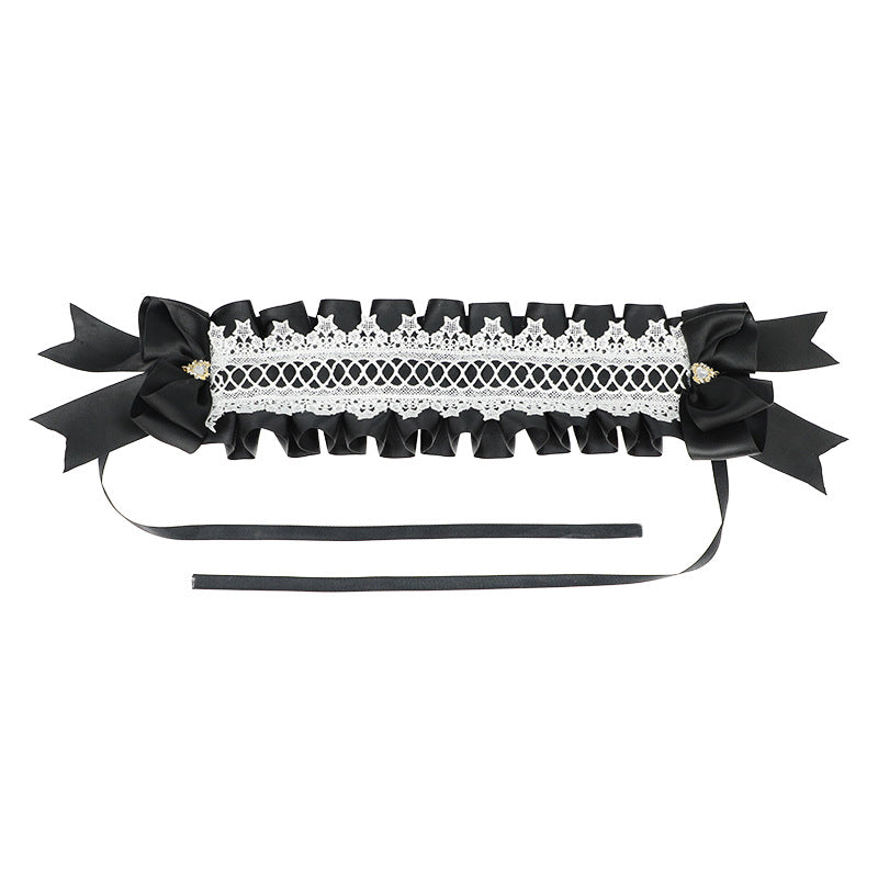 Plush Lace Bow Hair Accessory Lolita Girl Comic Exhibition Headband Party Maid Hair Ornament Sweet Accessories