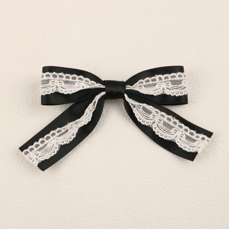 Handmade - Showa Cake Bow - Lace Brooch and Hair Clip - detail view 5