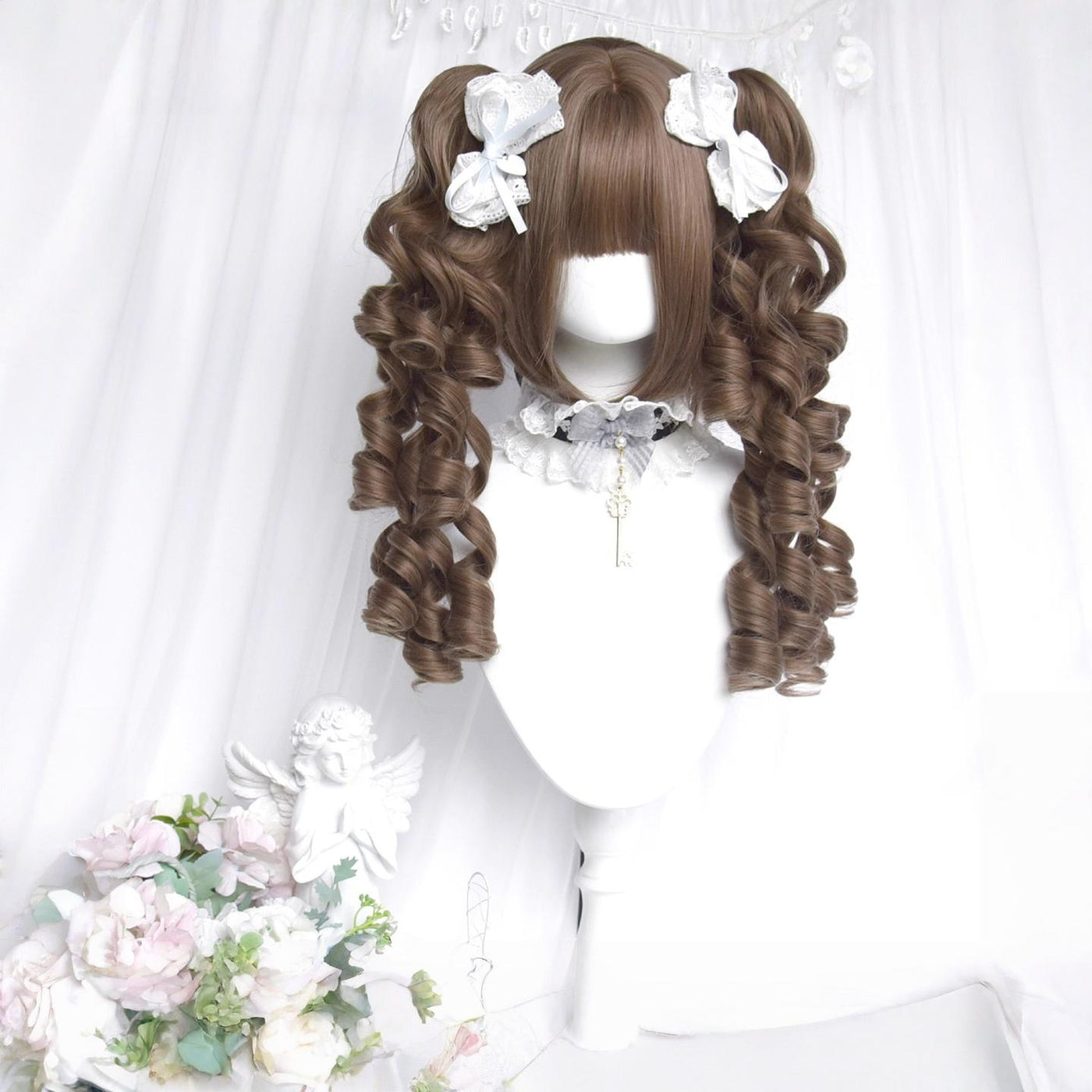 Sinwavy - Doll Like Lolita Wig - Detachable Curl Ponytails Wig