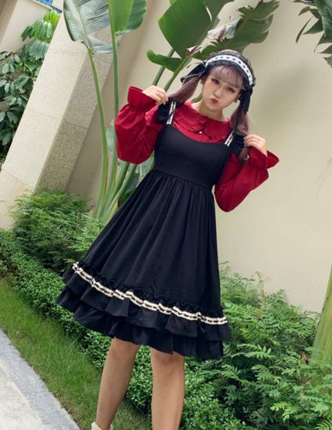 Niu Niu - Plus Size Lolita Blouse Long Sleeve - Shirt Innerwear
