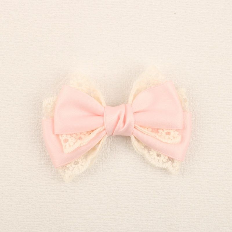 Handmade - Forest Lace Bow - Hair Clip or Brooch - detail view 3