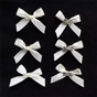 Ivory Mini Bow (Angled) 6 Brooches 3.5cm