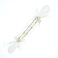 Brand indipendente - Paper Cake Rabbit - Cerchietto con orecchie da coniglio in pizzo - Paper Cake Rabbit Headband-White-Blue Bow
