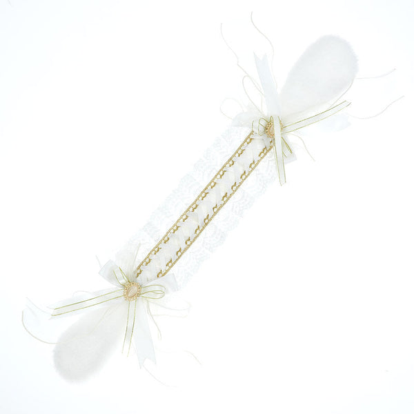 Kawaii Paper Cake Rabbit Hairband - Handmade Lace Trim Lolita Cosplay Accessory - Lolita Fetch