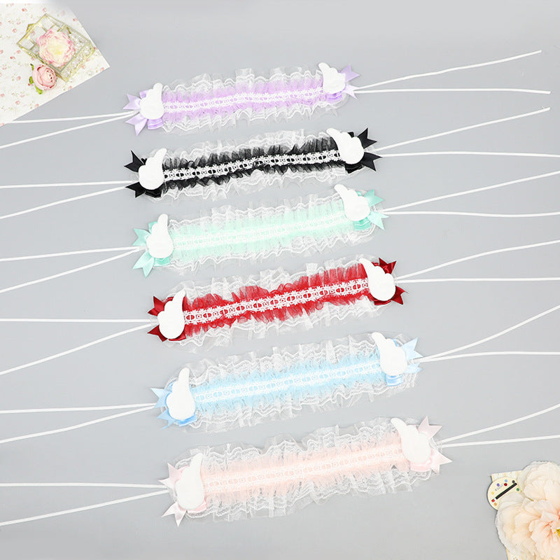 Handmade Lolita Bow Lace Hairband - Comic Exhibition Cosplay Hair Clips