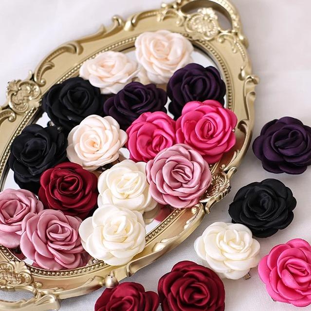 Xiaogui - Retro Lolita Brooch Rose Hairpins - Flower Headdress Headwear